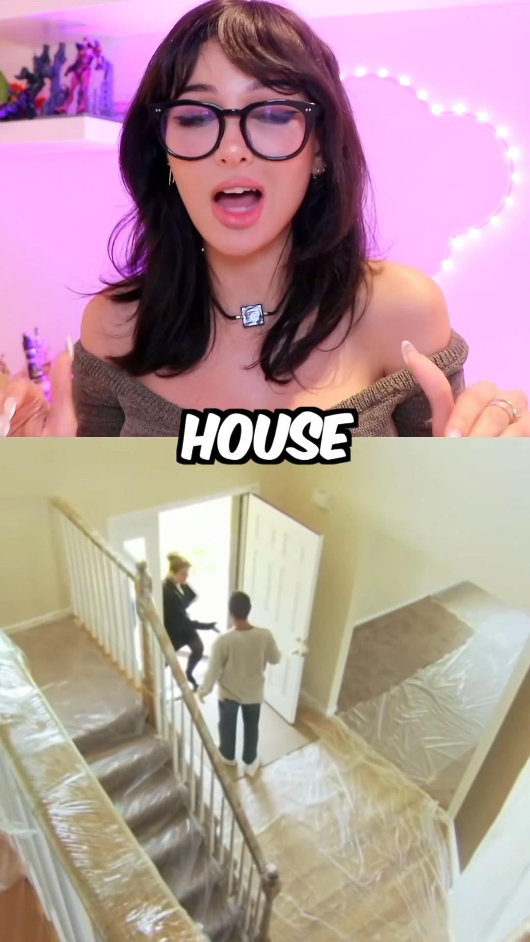 he wrapped his house in PLASTIC