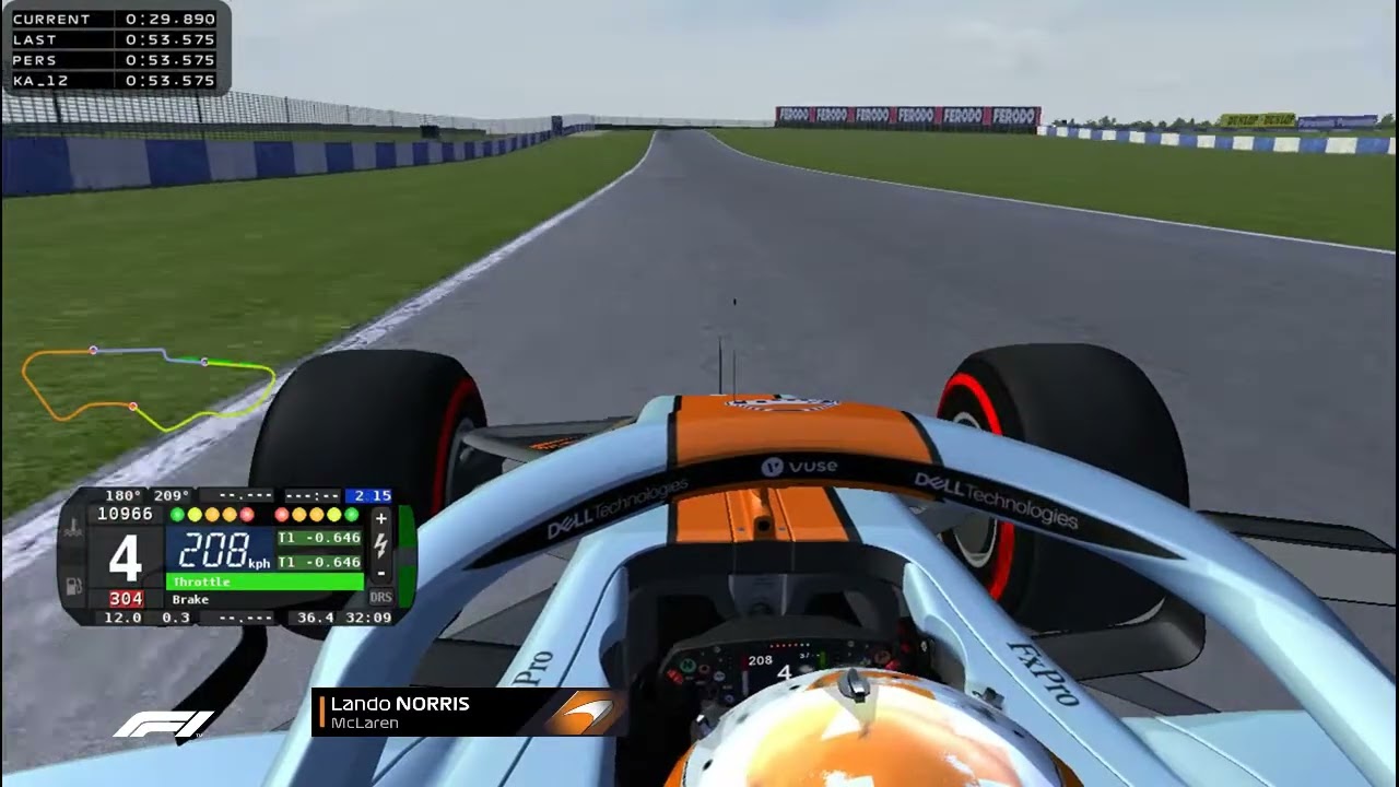 rFactor F1 2021 | Onboard Lap | Donington Pak