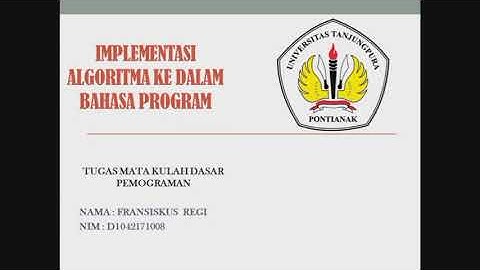 Implementasi Algoritma Ke dalam Bahasa Pemrograman Pascal