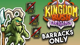 Can You Beat Kingdom Rush: Origins with ONLY Barracks? (Ally Units Only Challenge)