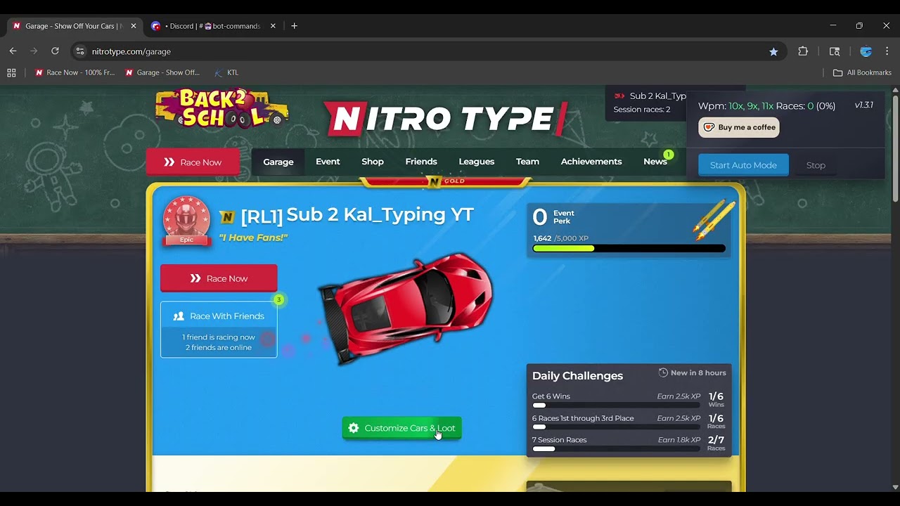 Nitro Type Back 2 School event is here!