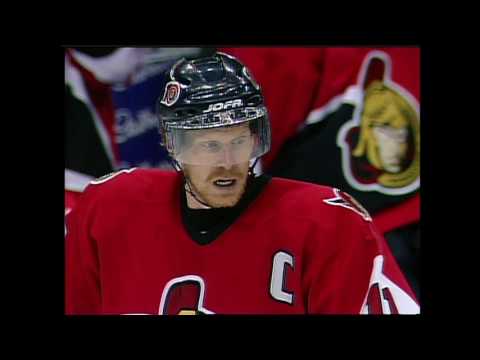 Alfredsson lays out Tucker in 2002 playoff series