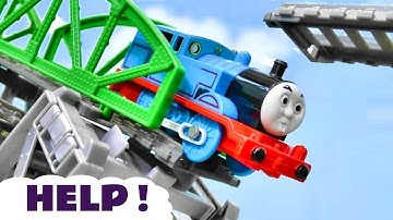 How will Thomas the train get rescued from the collapsed Bridge?