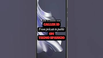How to change your caller ID on Tecno spark20