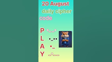 20 August Hamster kombat daily cipher code