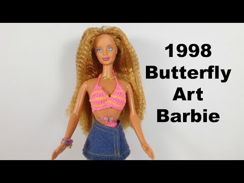 1998 Butterfly Art Barbie - Unboxing and review - YouTube