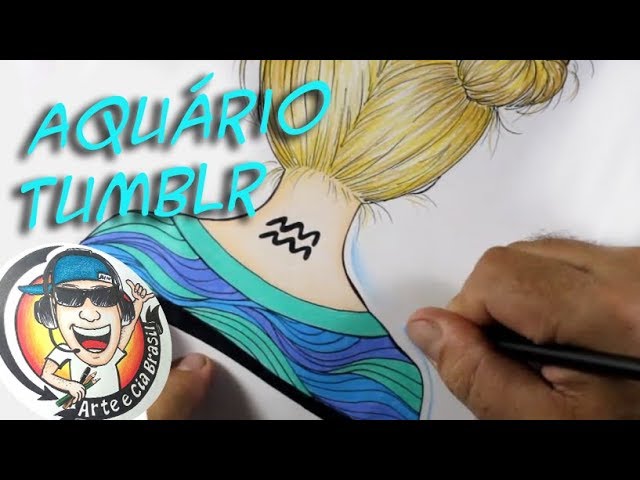 Desenhos Tumblr - Novo desenho na página! Boneca Tumblr Kawaii do Signo de  Aquario♒