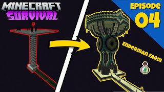 How I built the enderman farm from your dreams  Minecraft Let's Play Episode 4