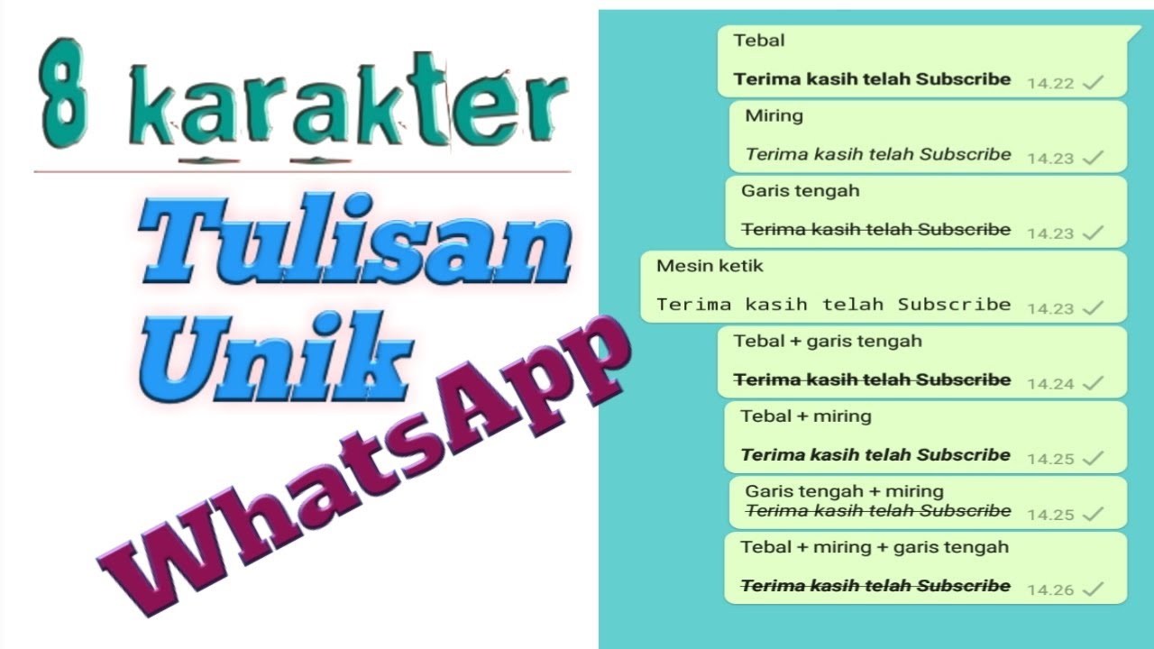 Cara Membuat Tulisan unik di WhatsApp tanpa aplikasi tambahan 