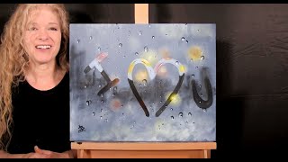 Learn How to Paint "RAINY DAY LOVE" with Acrylic Paint - Paint and Sip at Home - Fun Painting Lesson screenshot 1