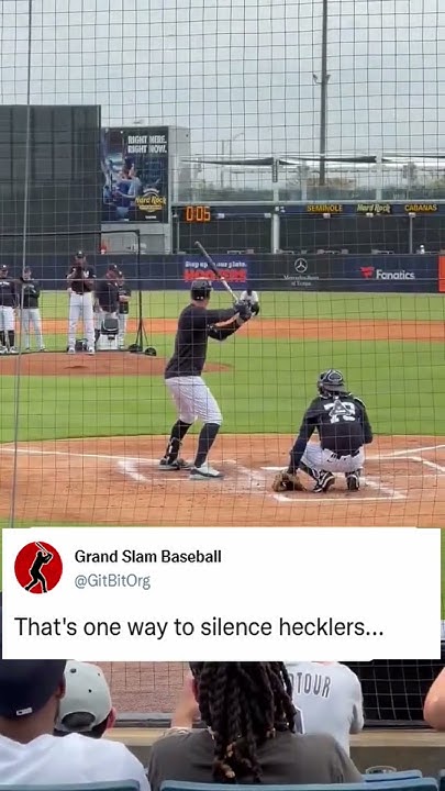Silencing Hecklers The Aaron Judge Way 😳 - YouTube