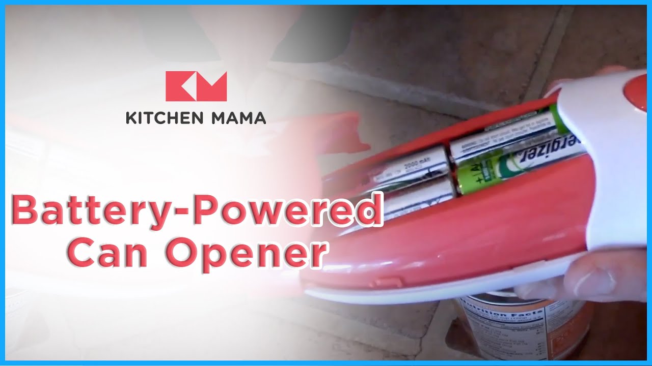 Kitchen Mama Electric Can Opener Battery Operated Handheld Can