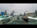 Ужгород Зима Снег Поездка по городу на автомобиле Hyperlapse