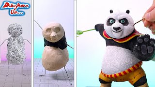 Handmade Kung Fu Panda 4  clay figure  || Po The Dragon Warrior plasticine sculpture || DibujAme Un