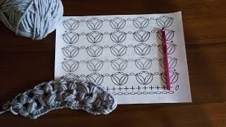 Вязание крючком. Урок 2. Разбор схемы. Пышные столбики Вязание крючком. Урок 2. Разбор схемы. Пышные столбики