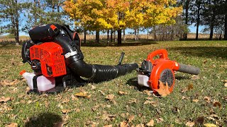 Demo and review of  Echo PB9010h backpack leaf blower!