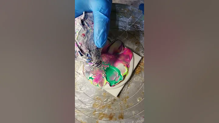acrylic pour painting bloom technique abstract fluid art how to creation video #57