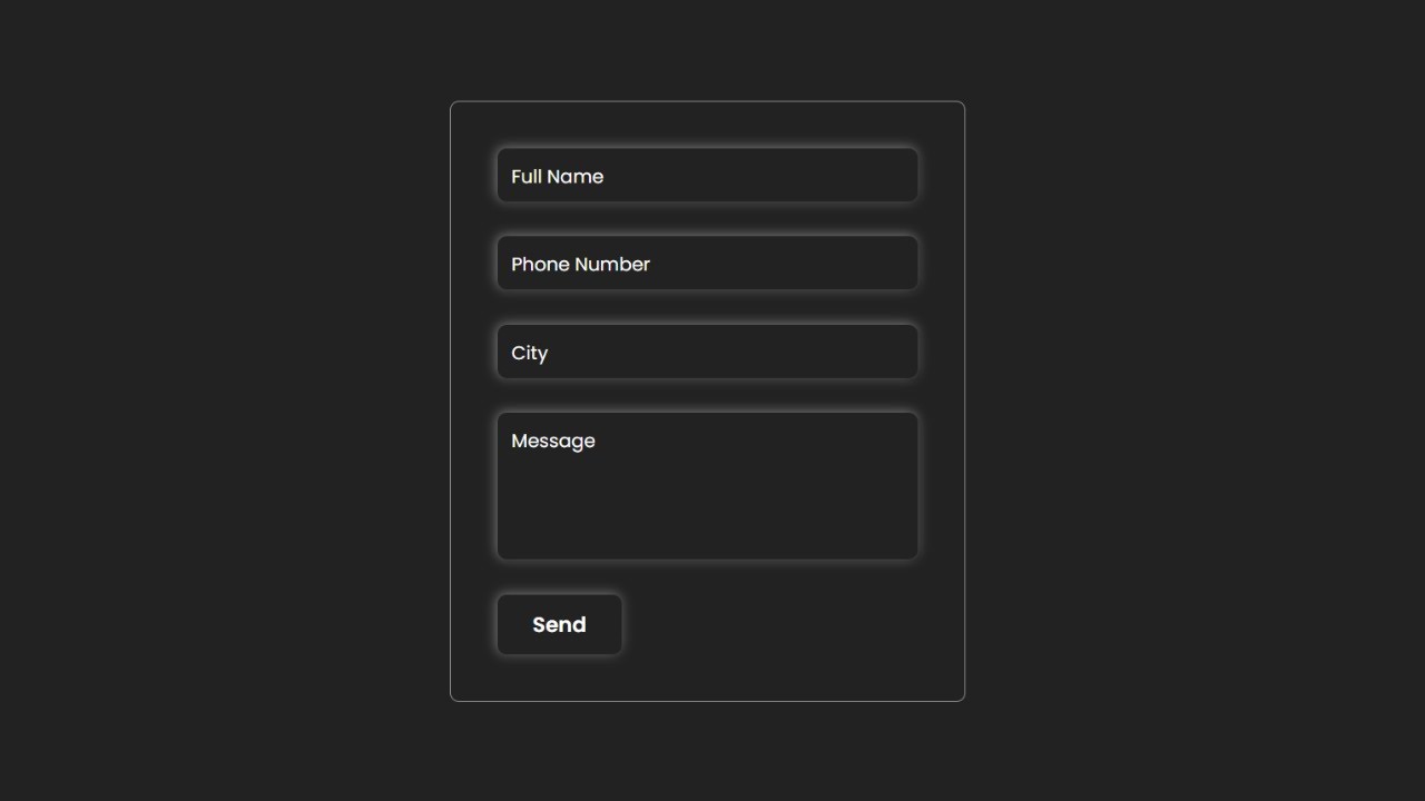 Creative Simple Contact Form Using HTML and CSS - YouTube