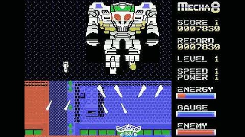 Mecha 8 for ColecoVision with SGM, by Oscar Toledo, running on openMSX