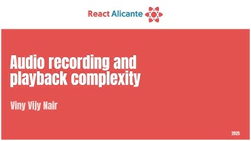 2025 10 04 29 VINU VIJY NAIR   CONGRESO REACT ALICANTE  The international React js conference in Spa