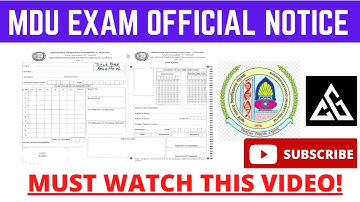 MDU EXAM UPDATE | MDU LATEST NEWS | MDU LATEST INFORMATION | HOW TO ATTEMPT MDU ANSWERSHEET | MDU