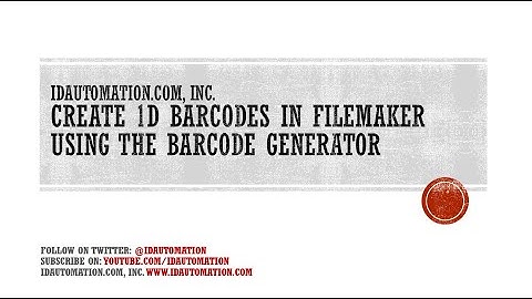 How to create a 1D Barcode in #FileMaker using the IDAutomation Native Generator (Object)