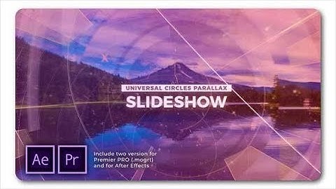 Premiere Pro Template: Universal Circles Parallax Slideshow + Free Font