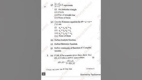 SEM -6 ,VBU PAPER-13 SESSION 18-21 , METRIC SPACE & COMPLEX ANALYSIS