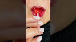 asmr LITTLE ORANGE LOLLIPOP eating sounds mukbang food