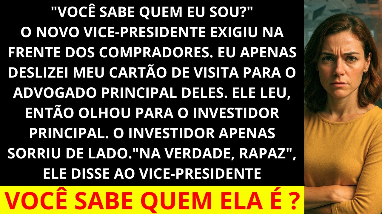 Ele achou que venceria… mas um deslizar do meu cartão destruiu a carreira do Vice Presidente!