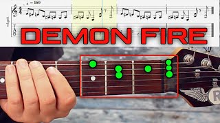 How to play Riff AC/DC - Demon Fire! 