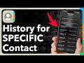 How To See Call History For A Specific Contact On iPhone