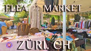 SWITZERLAND ZURICH ✨ Biggest Flea Market / The uniqueness of goods at antique Market on Bürkliplatz