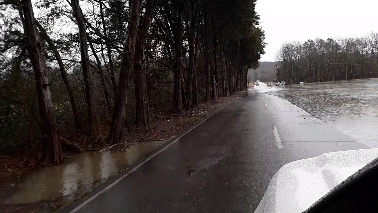 Driving down flooded road in Falkville Al YouTube
