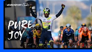 UNSTOPPABLE! 🙌 Biniam Girmay Storms to Stage 1 Victory at Volta Valenciana | Eurosport