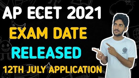 AP ECET 2021 EXAM DATE RELEASED | APPLICATION FROM 12TH JULY
