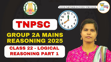TNPSC Group 2A Mains Reasoning - Class 22 #tnpsc #group2answerkey #divyareasoning