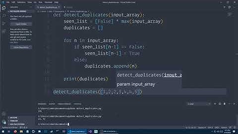 Detecting Duplicates in Integer Array in O(n) Time Complexity w/ Python