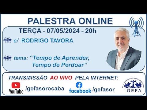 Assista: Palestra online - c/ RODRIGO TAVORA (07/05/2024)
