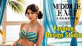 4K Ai Art Middle East Lookbook Model Video-Arabian Hijab-Fashion Design Studio