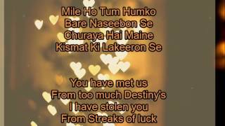 Mile Ho Tum Humko Lyrics with English Translation - Fever (2016) | Tony Kakkar chords