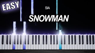 Sia - Snowman - EASY Piano Tutorial by PlutaX