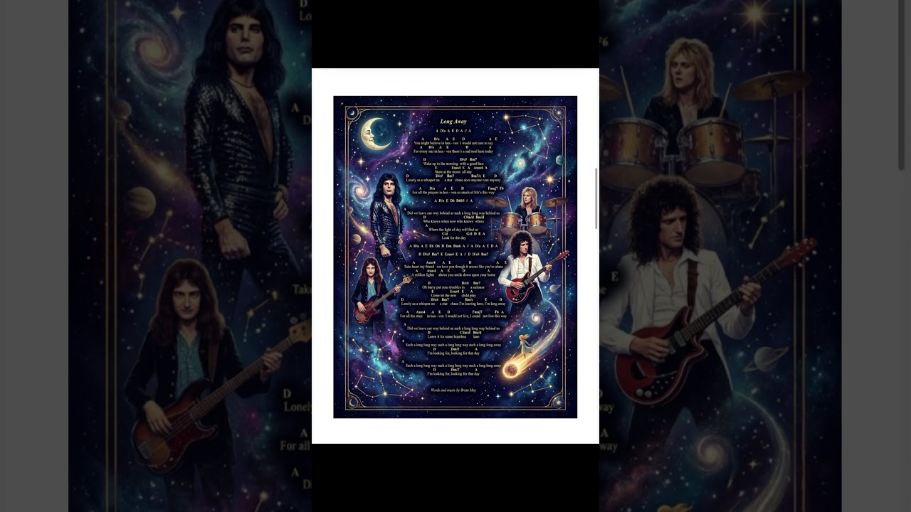 Watch Queen Long Away Guitar Tab & Chord Song Sheets on YouTube Watch Queen Long Away Guitar Tab & Chord Song Sheets on YouTube