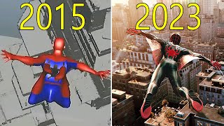 Evolution of Marvel&#39;s Spider-Man 2015-2023