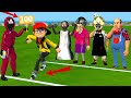 Scary Teacher 3D vs Squid Game Help Herobrine Nick To Long Jump 100m Challenge Who is Best