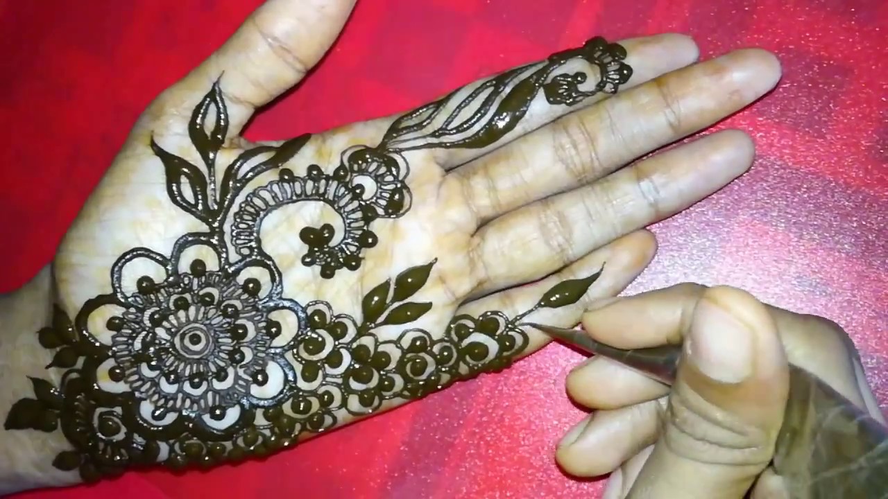 New Easy and Simple Arabic Henna design for hands ★ Step By Step ...