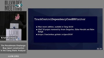 2019 LLVM Developers’ Meeting: “The Penultimate Challange: Constructing bug reports in the Clang...”