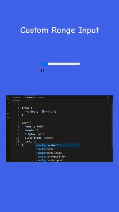 Custom range input #coding #html #webdevelopment #css #html5 #learning ...