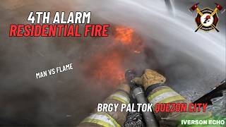 4th Alarm Residential Fire@East River Side Brgy Paltok Quezon City | Iverson Fire Rescue Volunteer |