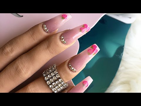 🍓COMO HACER UÑAS CON EFECTO FRESAS CON CREMA 💅🏼 - thptnganamst.edu.vn